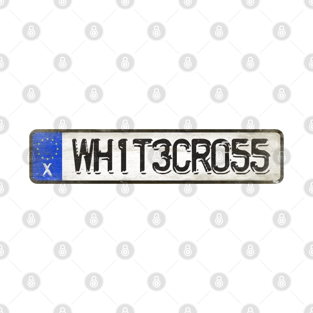 Whitecross - License Plate by Girladies Artshop