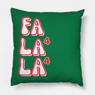 Fa La La La La - Fun Retro Math Christmas Carol Pillow