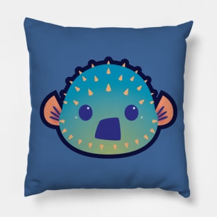 Shocked Puffer Fish Pillow
