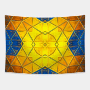 Mosaic Kaleidoscope Square Tapestry