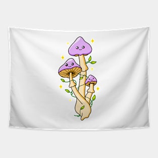 Kawaii Mushroom Tapestry