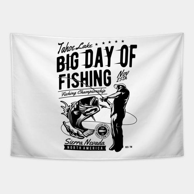 Big Day Of Fishing - Fishing Tapestry by Hariolf´s Mega Store