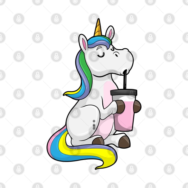 Unicorn with Bubble Tea by Markus Schnabel