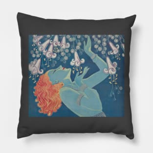 Vintage Blue Lady Pillow