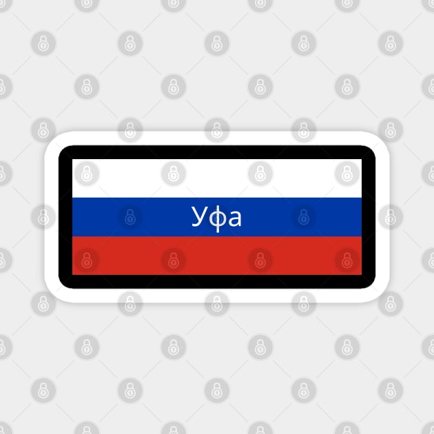 Ufa City in Russian Flag Magnet by aybe7elf