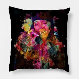 Erykah badu for Burberry ~ Watercolor Illustration Pillow