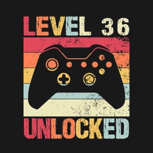 Level 36 Unlocked - 36th Birthday T-Shirt