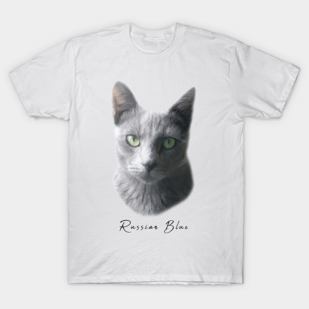 russian blue cat t shirt