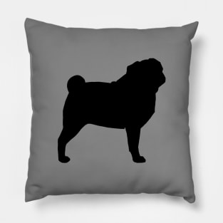 Pug Silhouette Pillow