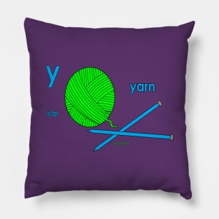 y is for yarn Pillow