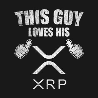 This Guy Loves His Ripple XRP Coin Valentine Crypto Token Cryptocurrency Blockchain Wallet Birthday Gift For Men Women Kids T-Shirt