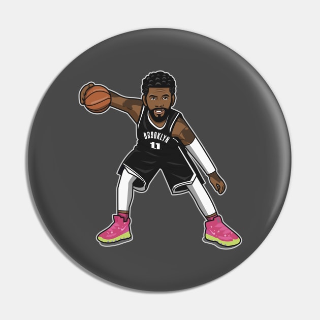 Kyrie Irving Cartoon Style - Away Pin by ray1007