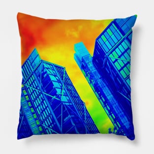 Alien London cityscape Pillow