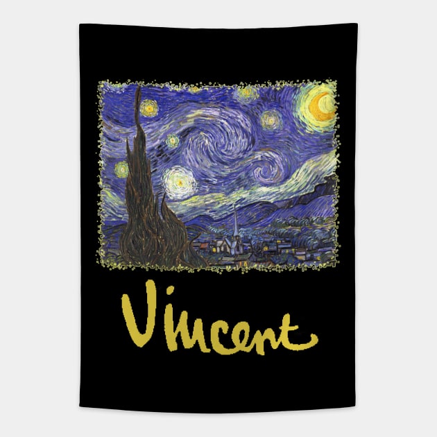 Starry Night by Vincent van Gogh Tapestry by MasterpieceCafe