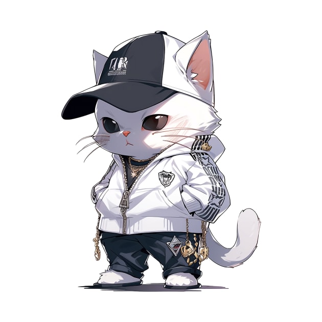 Tiny Thug Life: Chibi Kitty's Street Style by Iron Creek