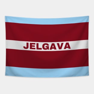 Jelgava City in Latvian Flag Tapestry