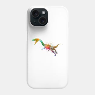 coelophysis in watercolor Phone Case