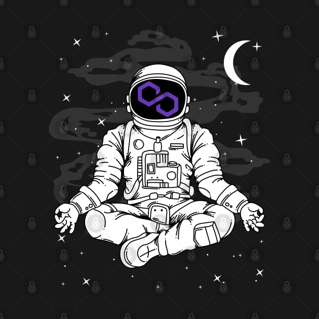 Astronaut Yoga Polygon Matic Coin To The Moon Crypto Token Cryptocurrency Blockchain Wallet Birthday Gift For Men Women Kids by Thingking About