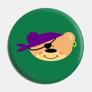 Teddy bear Pirate with Eyepatch Pin