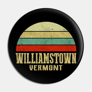 WILLIAMSTOWN VERMONT Vintage Retro Sunset Pin