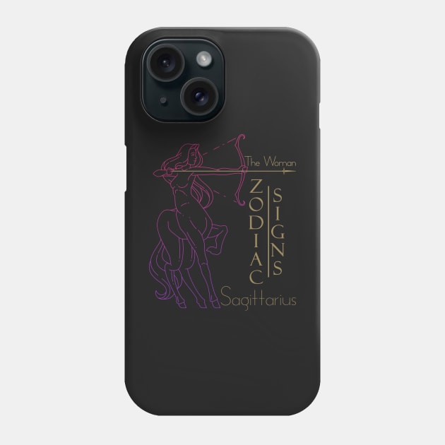 The woman Sagittarius Phone Case by KrasiStaleva