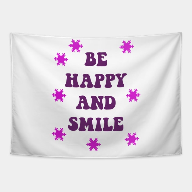 be happy and smile Tapestry by mycko_design