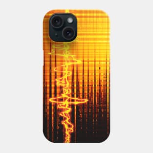 Sound Wave Orange Phone Case