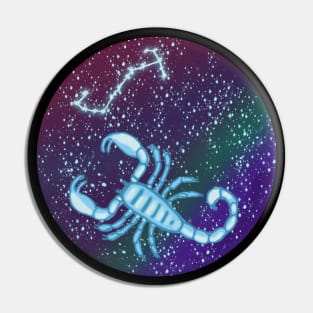 Scorpio Zodiac Sign Scorpion with Constellation Pin