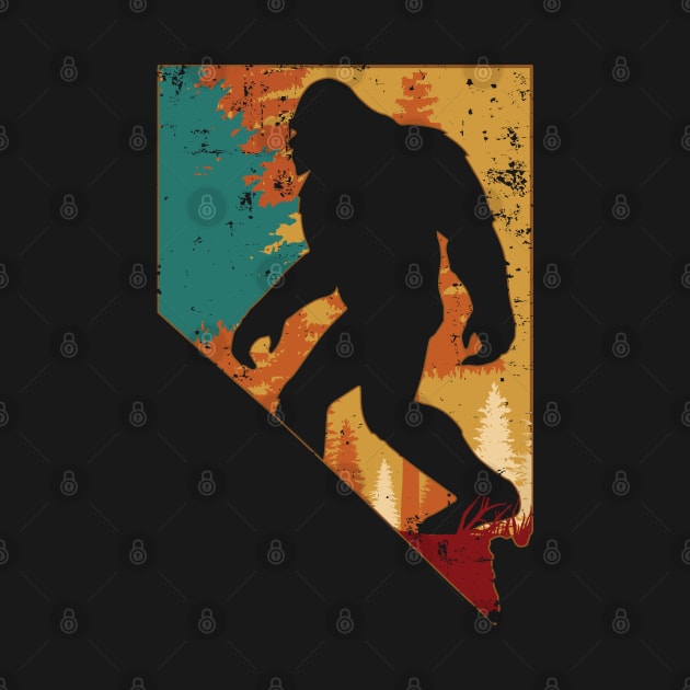 Bigfoot Retro Vintage Sasquatch Nevada by ryanjaycruz