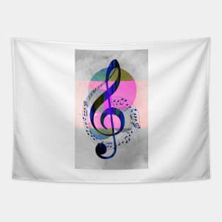 Musical Treble Clef Tapestry