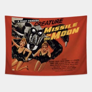 Classic Sci-Fi Movie Poster - Missile to the Moon Tapestry