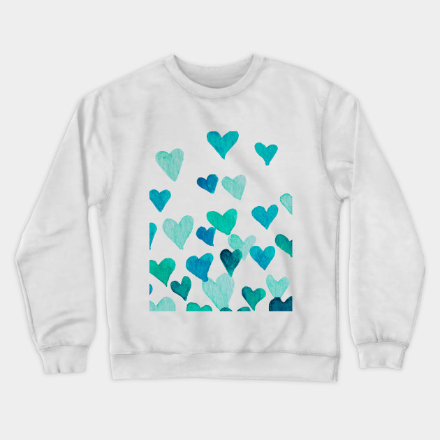 turquoise crew neck sweatshirt