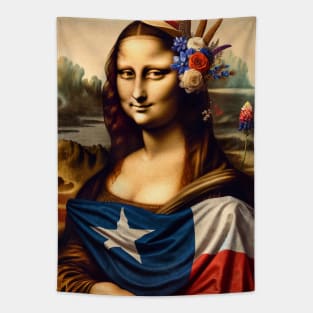 Lone Star Mona: Texas Independence Day Celebration Tapestry