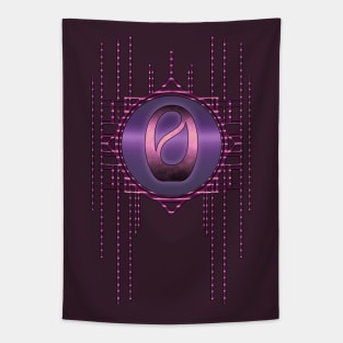 Vintage letter O Monogram Initials Glamour Purple Tapestry