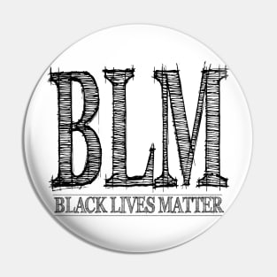 Black Lives Matter Black Pin