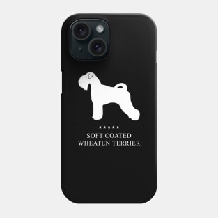 Soft Coated Wheaten Terrier Dog White Silhouette Phone Case