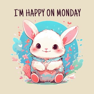 Happy monday rabbit T-Shirt