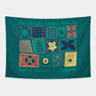 Patchwork Person - Teal Tapestry