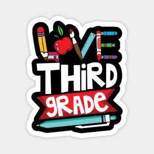 Love Third Grade Magnet