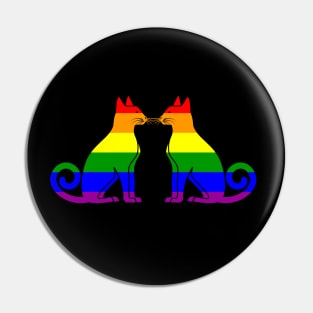 Cats love gay pride Pin