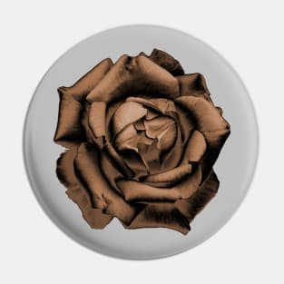 Orange Charcoal Rose Pin