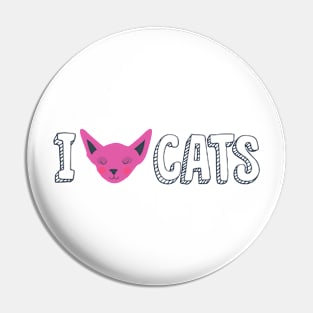 I Love Cats Collection Pin