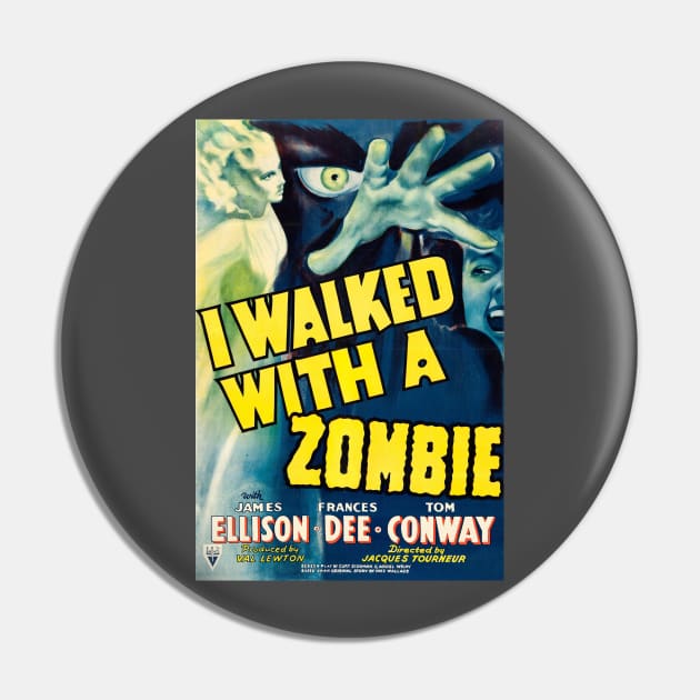 I Walked With a Zombie Movie Poster Pin by MovieFunTime