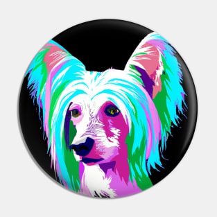 Chinese Crested Pop Art - Dog Lover Gifts Pin