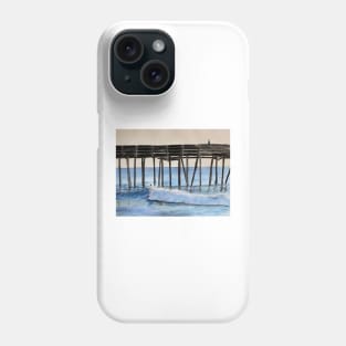 Riding a wave Watercolor Painting Phone Case