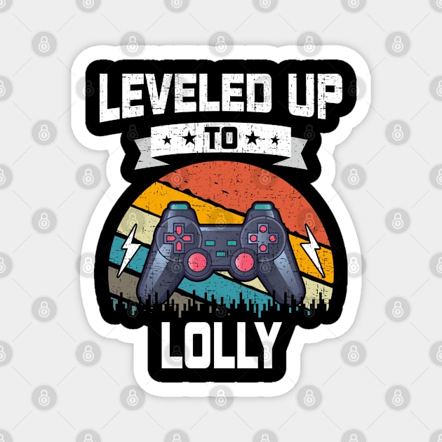 Leveled up to Lolly Funny Video Gamer Gaming Gift Magnet by DoFro