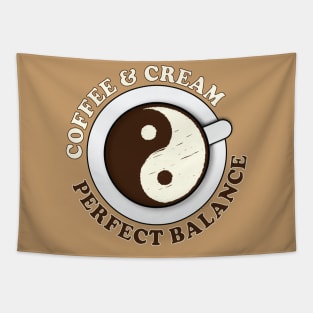 Yin Yang Coffee and Cream Tapestry