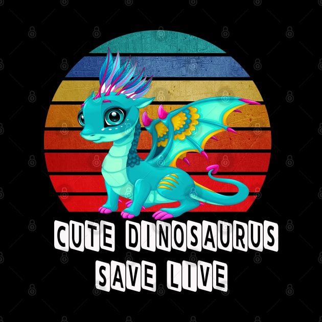 Cute Dinosaurus Vintage Retro by JeffDesign