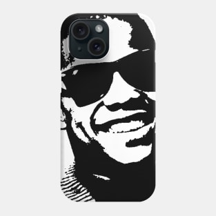 Stevie Wonder Portrait black white Phone Case