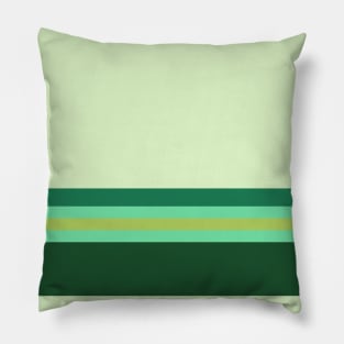 A fantastic unity of Salem, Seafoam Blue, Very Light Green, Cal Poly Pomona Green and Light Olive stripes. Pillow